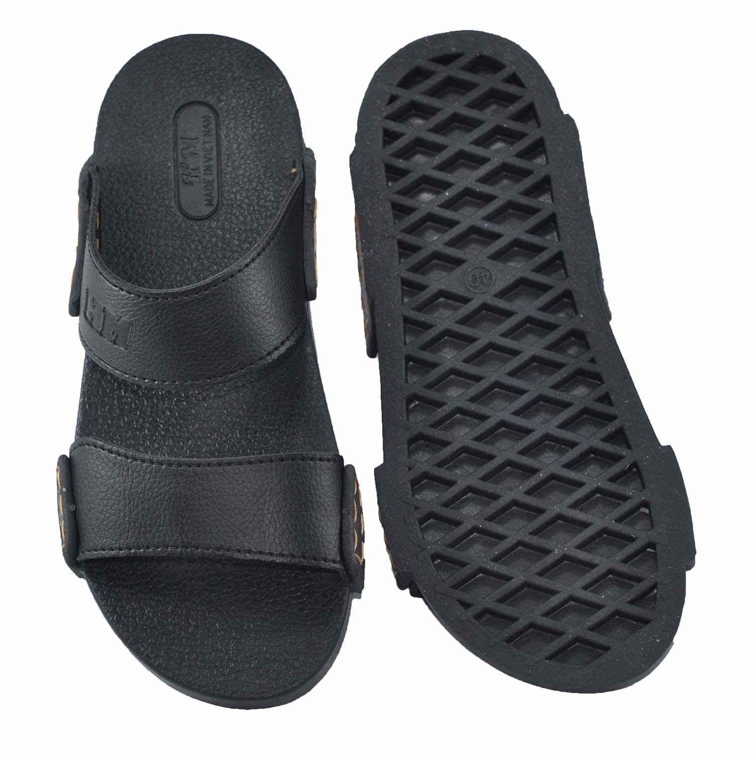 Dép nam da PU chất lượng cao bền đẹp - TPUC-11 ( Đen)