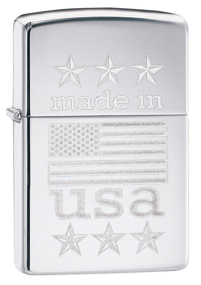 Zippo-Made-In-The-USA-With-Flag-Polished-Chrome-29430-1