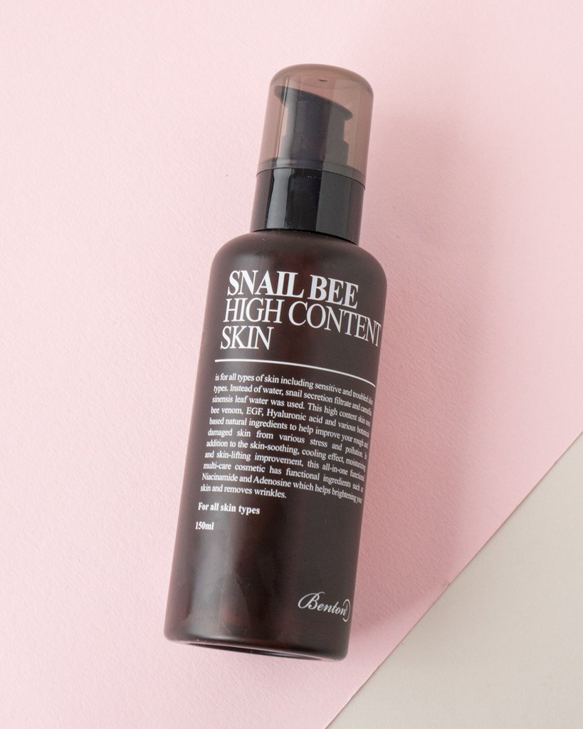 Bộ sản phẩm dưỡng da trị mụn Benton Snail Bee High Content (Toner, Essence, Lotion, Cream, Masks)