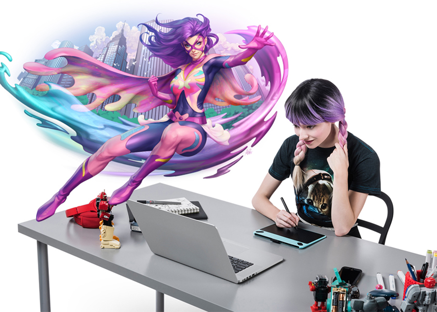 Bảng Vẽ Wacom Intuos Art Small CTH-490 - Hàng Chính Hãng