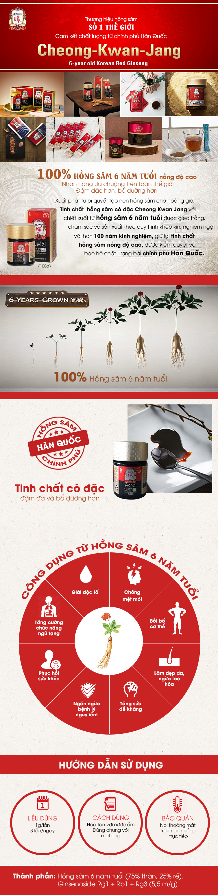 Tinh Chất Hồng Sâm Cô Đặc KGC Cheong Kwan Jang KRG Extract (100g)