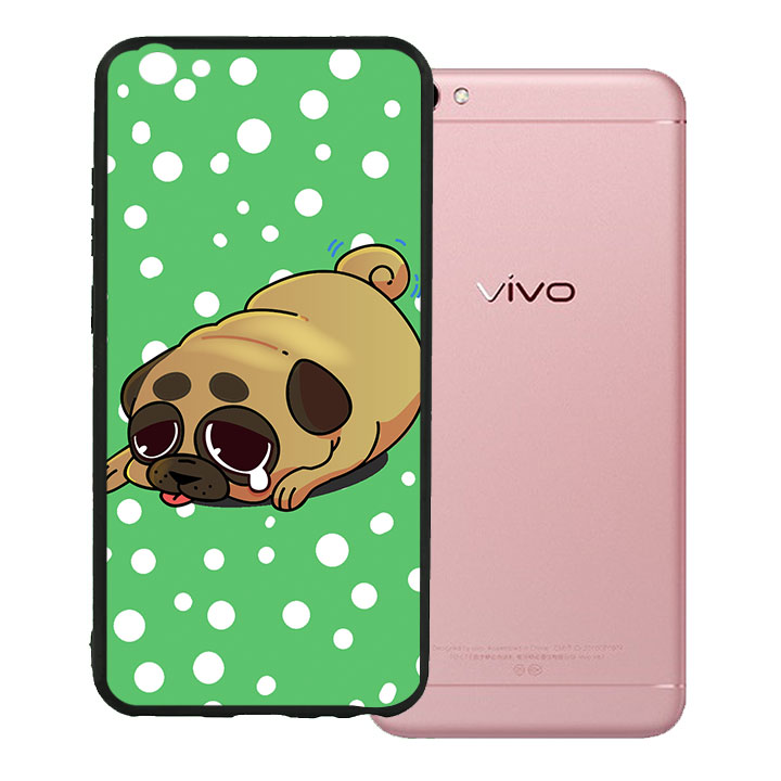 Ốp lưng viền TPU cao cấp cho Vivo V5 - Dog Cry 02