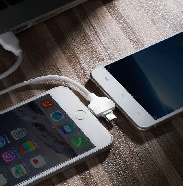 Cáp dù sạc nhanh 3 in 1 Lingtning, Micro USB và Type C Joyroom S-L317 - Hàng Chính Hãng