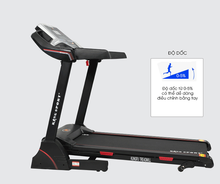 Máy Chạy Bộ Kingsport Kungfu Đơn Năng (Trắng)