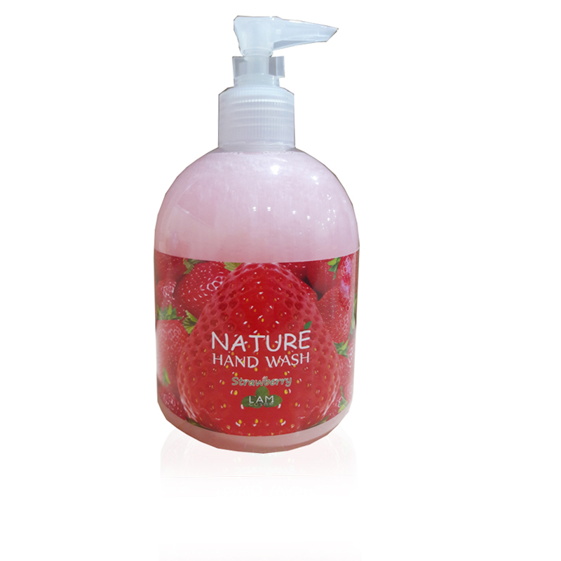 Combo 2 chai nước rửa tay thiên nhiên Lamcosmé (500ml) Hương Quả Dâu diệt khuẩn hơn 99%. Tặng Gel rửa tay khô 3K