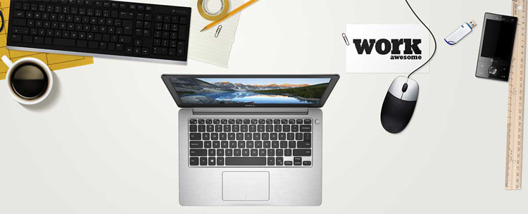 Laptop Dell Inspiron 5370 N5370A Core i5-8250U/Win10 (13.3 inch) - Silver - Hàng Chính Hãng