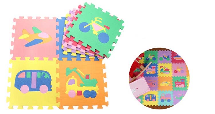 Xếp hình xốp phương tiện giao thông 30*30*1cm (9 miếng)