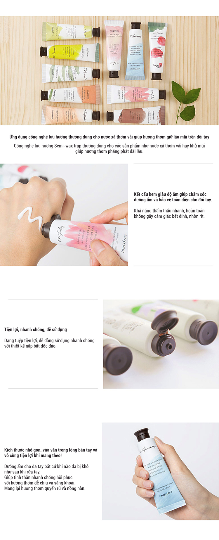 Kem Dưỡng Da Tay Innisfree Jeju Life Perfumed Hand Cream-Guest House Laundry (30ml)