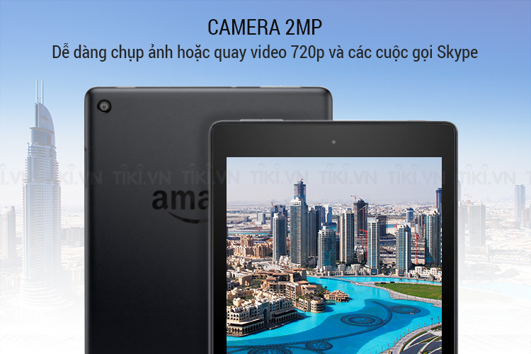 Máy Tính Bảng Kindle Fire HD8 (7th) Wifi 16GB (2017) - Hàng Chính Hãng