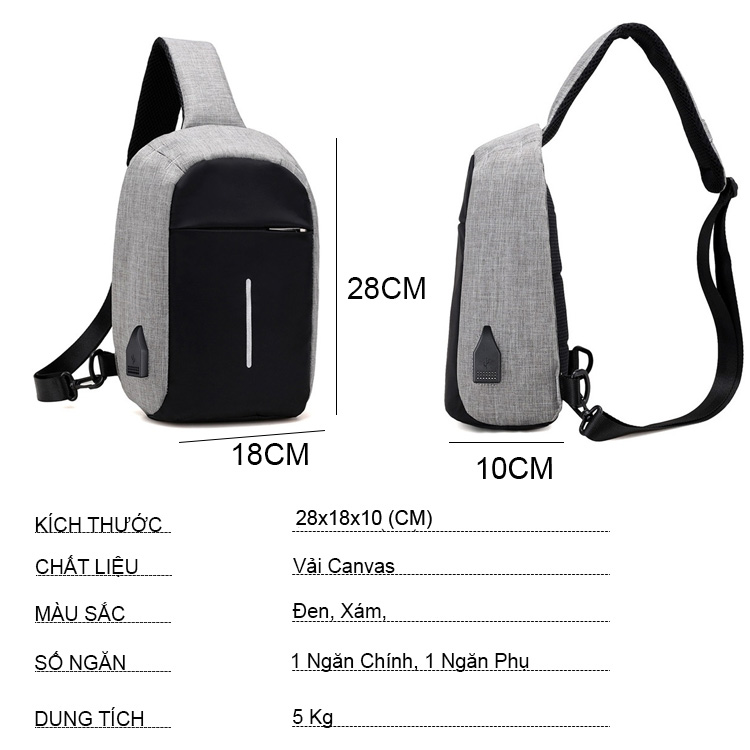 Túi Đeo Chéo Chống Trộm Cao Cấp KATUS - U048