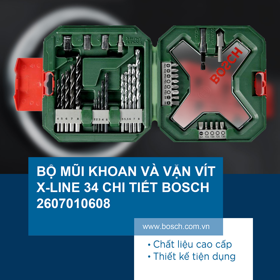 Máy Khoan Động Lực Bosch GSB 550 Freedom + Tặng Bộ Phụ Kiện FREEDOM 90 Chi Tiết +Tặng Bộ Mũi Khoan 34 Chi Tiết