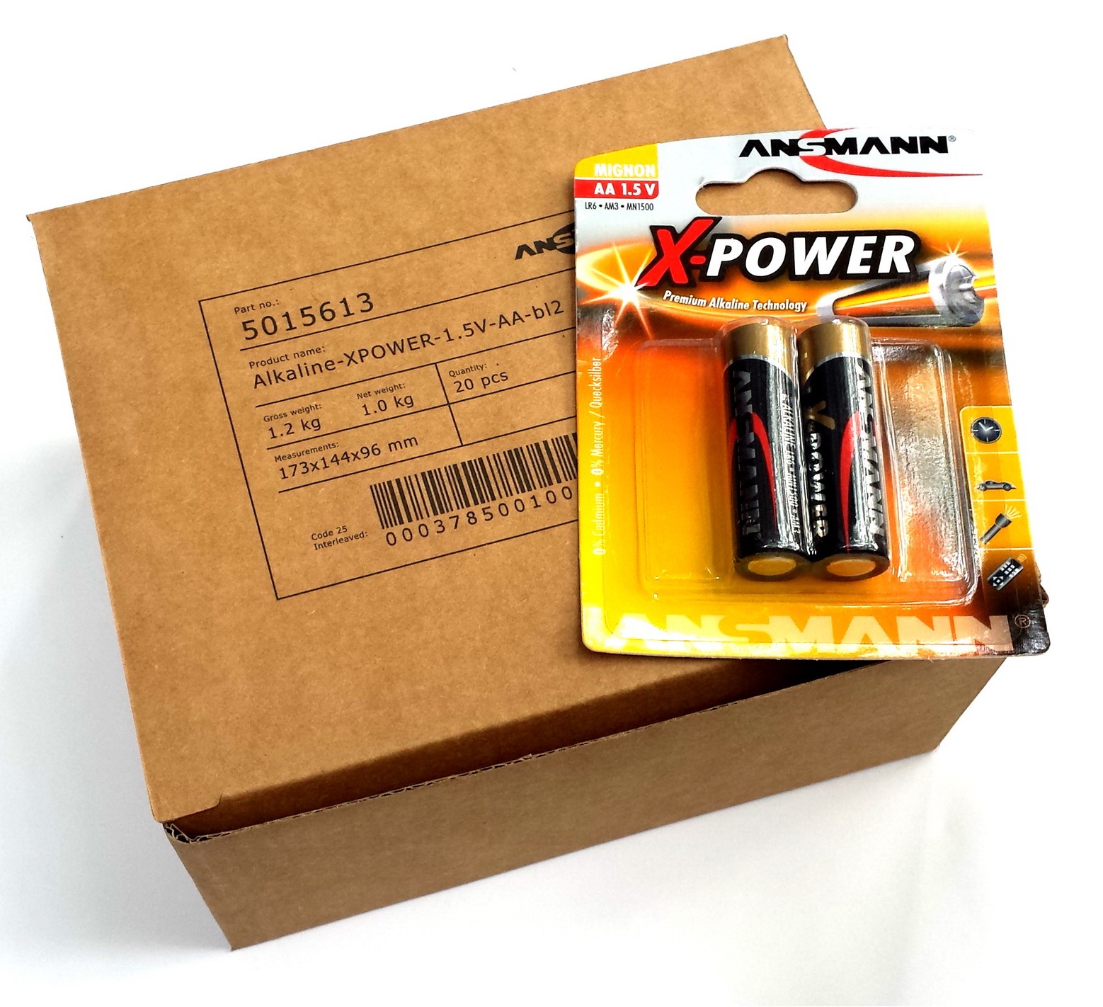 5 vỉ Pin AA X-Power ANSMANN ALKALINE