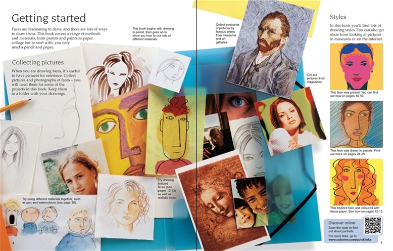 Usborne art ideas: drawing faces