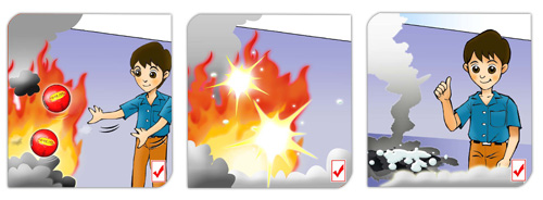 Bóng chữa cháy tự động Elide Fire (Thái Lan) - mini size