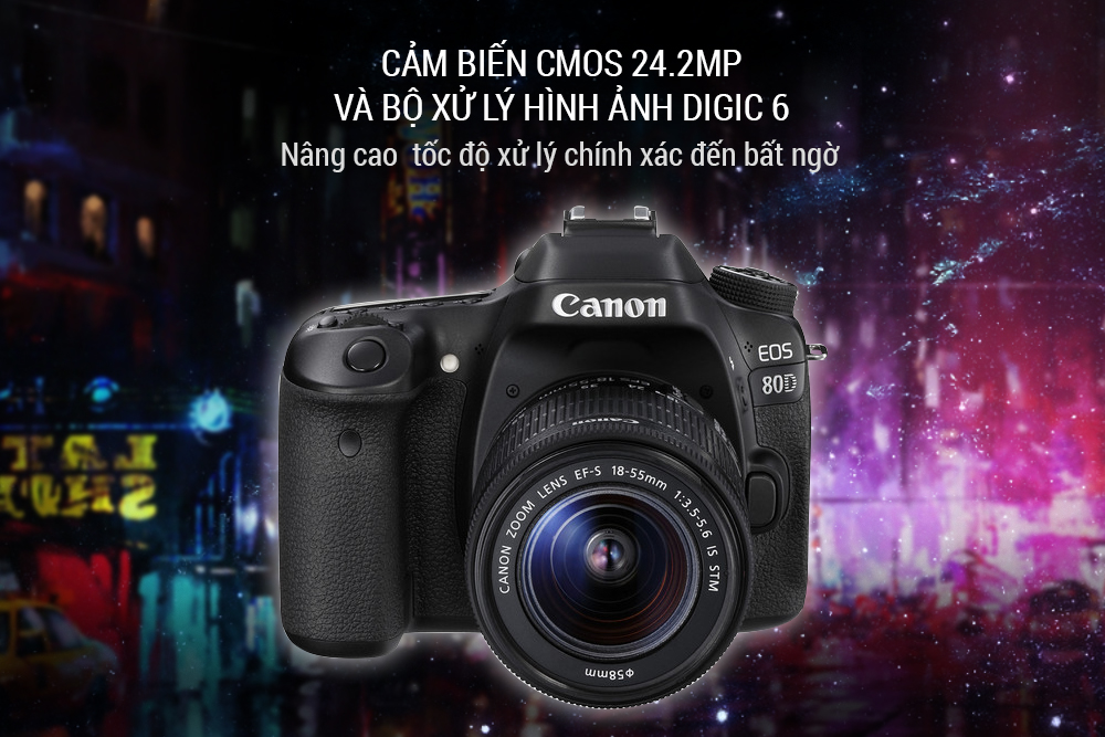 Máy Ảnh Canon 80D + Lens 18-55mm (Lê Bảo Minh)