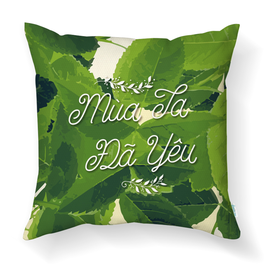 Gối Trang Trí LOVIN Mùa Ta Đã Yêu GV1014 Vải Canvas Cao Cấp