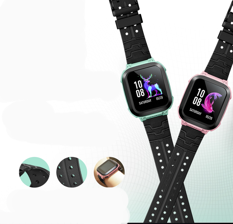 Đồng Hồ Thông Minh Tính Năng Bảo Vệ Cao Chống Thấm Nước Xem Được Từ Mọi Góc Độ Có Thể Định Vị Được Dành Cho Bé Trai Little Genuis Phone Watch Z2 Màu Xanh Lá Cây