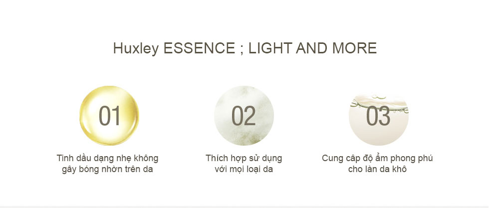 Tinh chất dưỡng ẩm da chuyên sâu Huxley Oil; Light and More 5ml (Travel size)