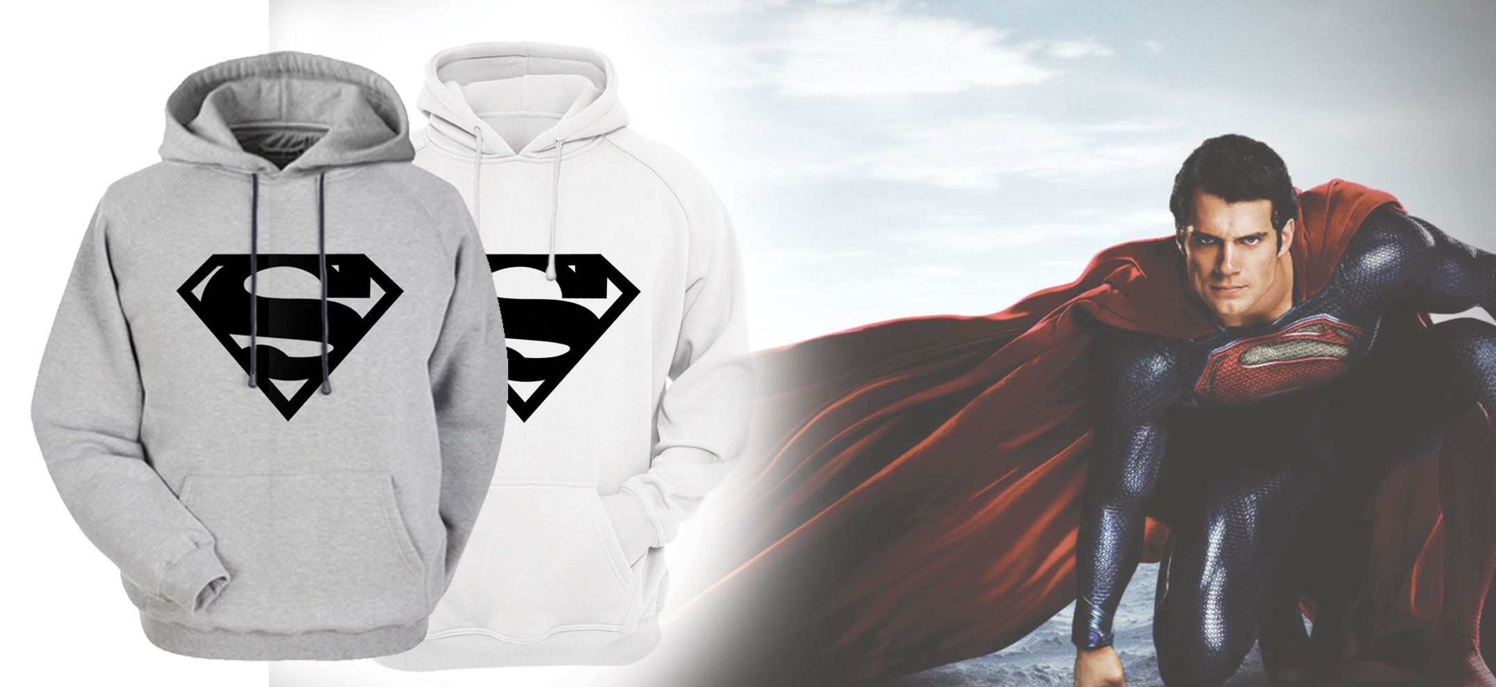 Áo Hoodie Tay Dài Có Mũ Super Man