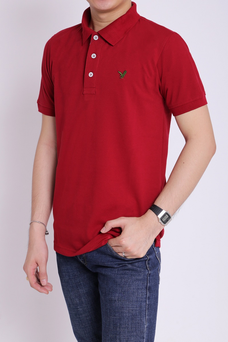 Áo thun nam cá sấu trơn Pious cổ bẻ PS04 (màu xanh da )