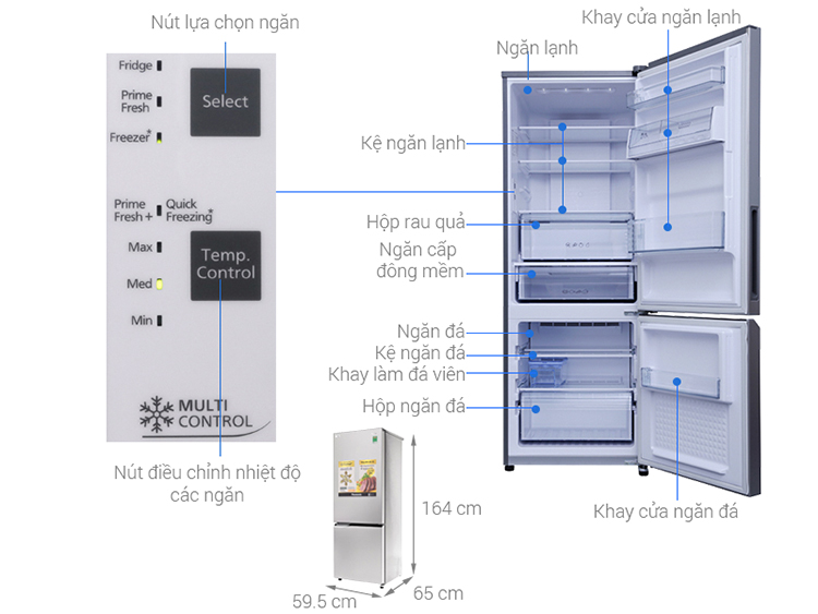 Tủ Lạnh Inverter Panasonic NR-BV329QSV2 (290L)