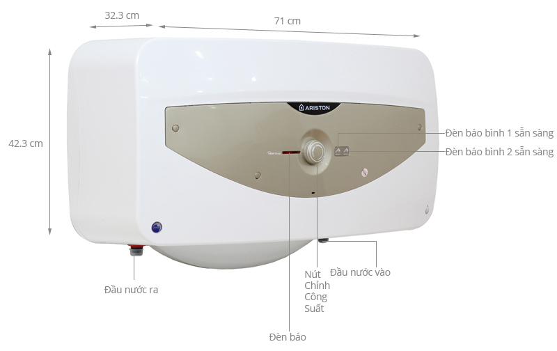 Máy Nước Nóng Gián Tiếp Ariston SL 30 QH FE - MT (2500W)