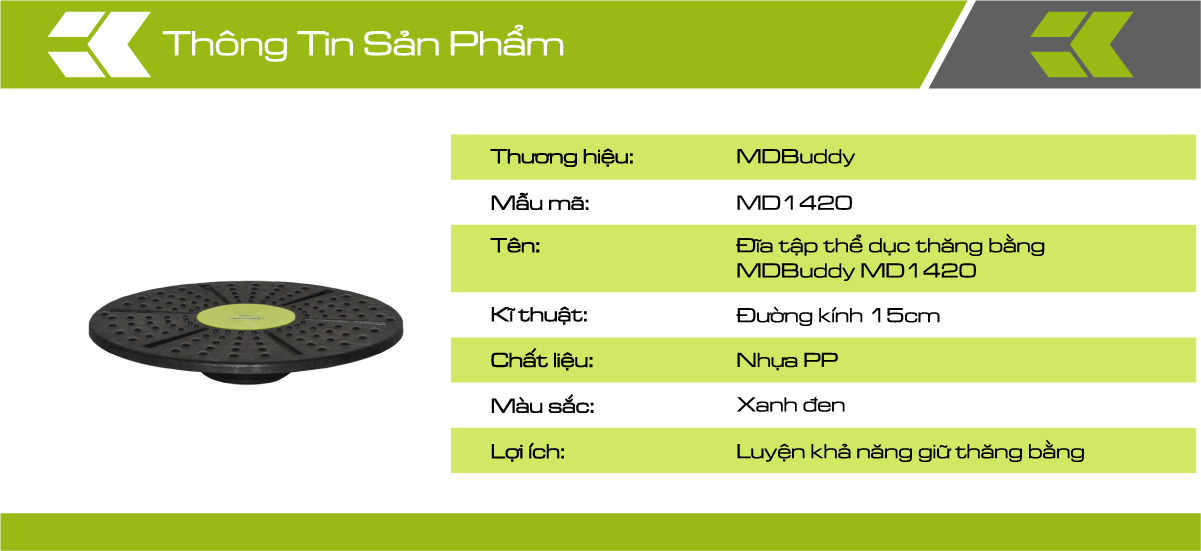 Đĩa tập thể dục thăng bằng MDBuddy MD1420