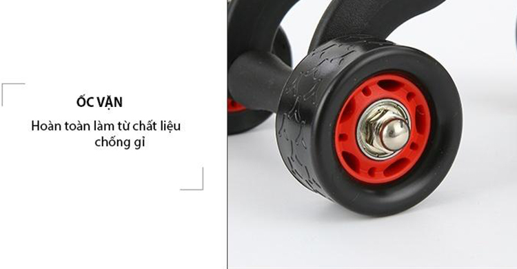 Con Lăn Tập Cơ Bụng 4 Bánh TT - Mart + Tặng Kèm Thảm + Chặn