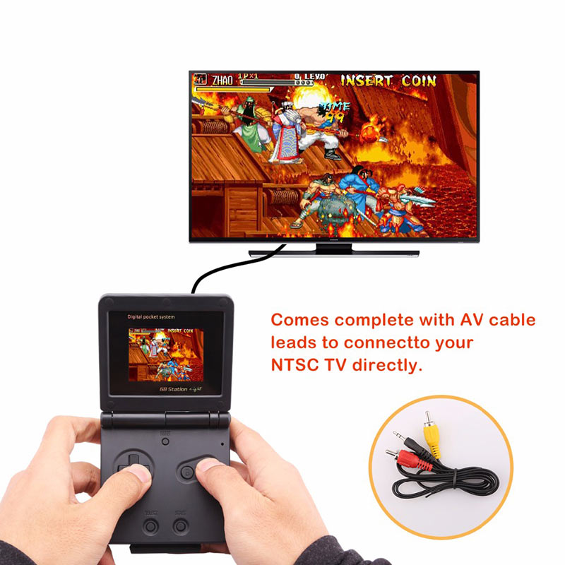 Máy chơi game cầm tay nắp gập Fornorm 8 bit GB với 50 trò chơi cho trẻ em
