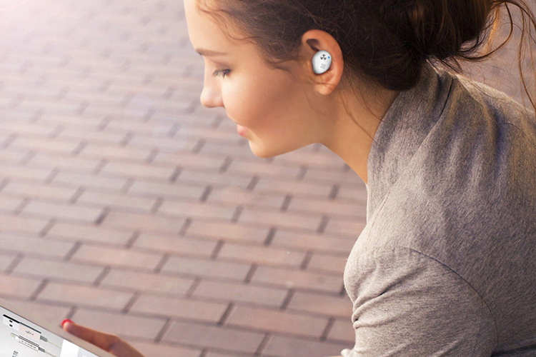 Tai Nghe Bluetooth Earbuds Promate Primebud Siêu Nhỏ V4.2 CVC 6.0 TWS Kèm Ốp Sạc Nhỏ - Hàng Chính Hãng