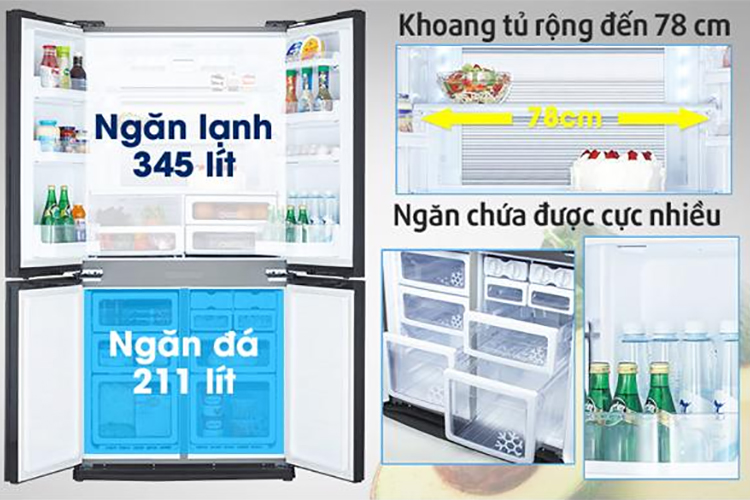 Tủ Lạnh Inverter Sharp SJ-FX631V-ST (556L)