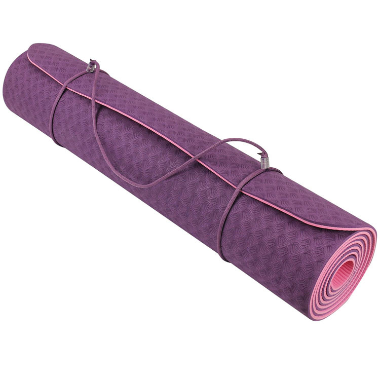 Thảm tập yoga TPE Đài Loan cao cấp 2 lớp (6mm) + Tặng túi đựng thảm với dây buộc