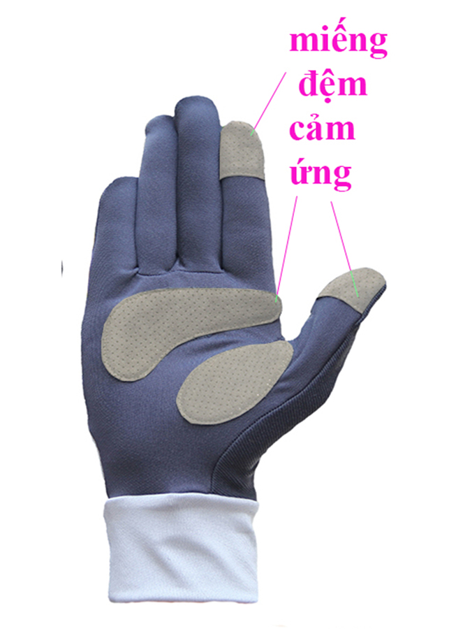 Găng tay Nonstop chống nắng UPF50+ xám đen Zigzag GLV01001