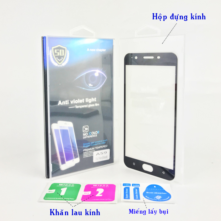 Kính Cường Lực 5D Full Màn Hình Dành Cho Oppo F1s - Màu Đen