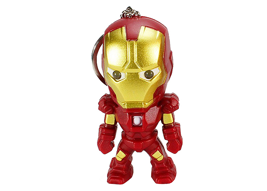 Móc khóa Iron-man có đèn led Winwinshop88 - Màu Đỏ