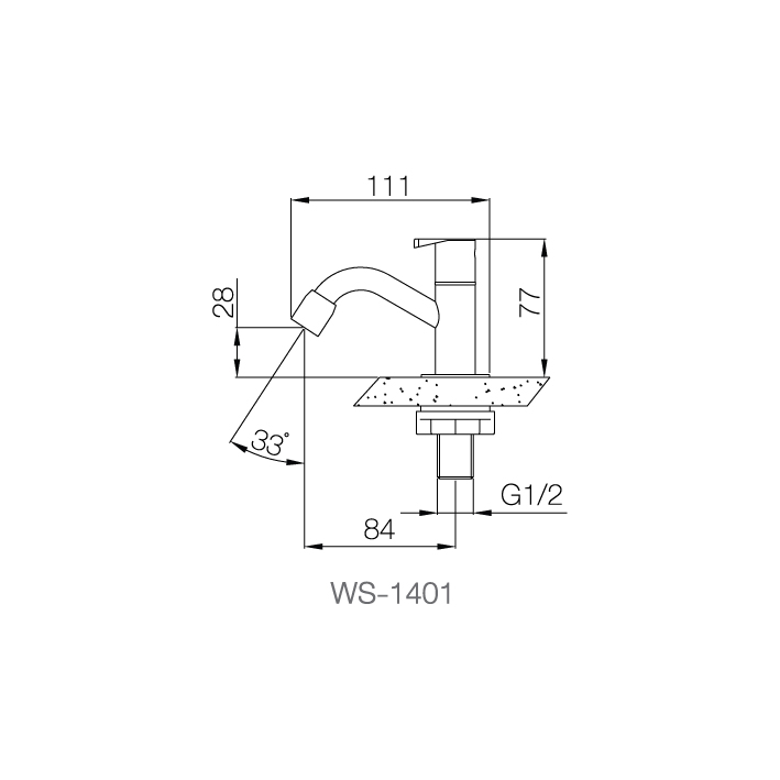 Vòi chậu lạnh - WS-1401 - INOX SUS 304