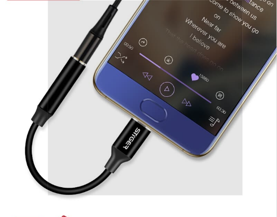 Jack Cắm Chuyển Đổi Tai Nghe Chân Type-C Sang 3.5mm Stiger - Đen