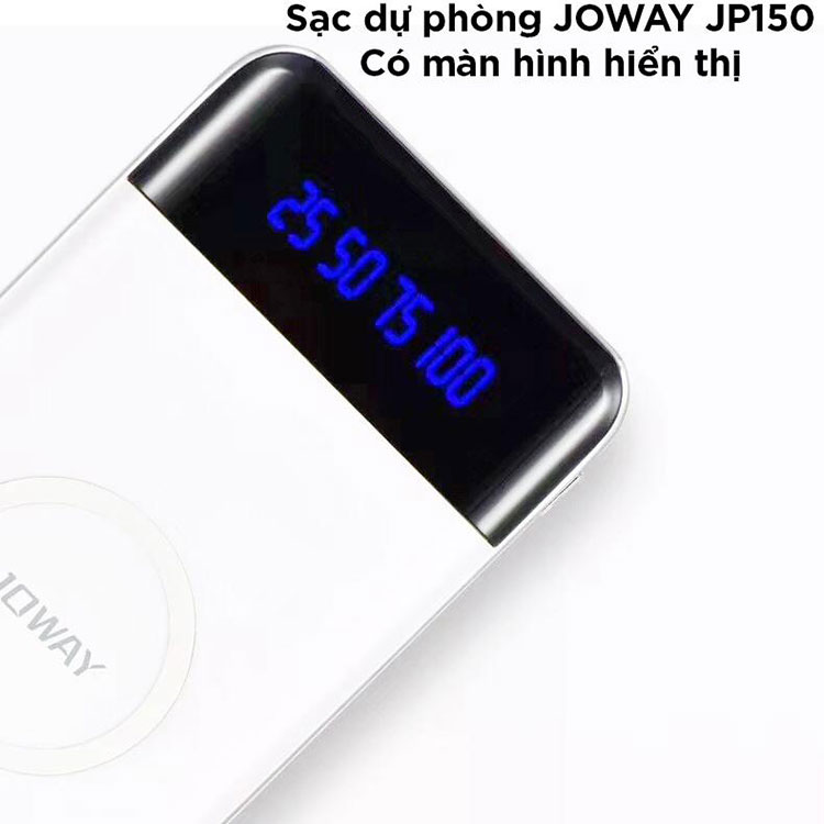 Pin Dự Phòng Kiêm Sạc Không Dây Joway 10000mAh JP150 – Hàng Chính Hãng