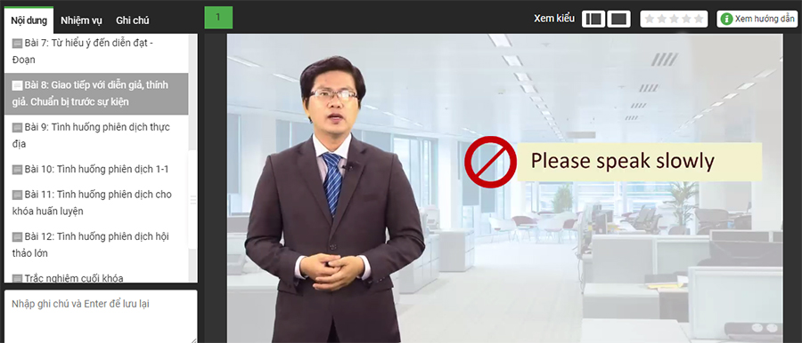 Khóa Học Phiên Dịch Cho Sự Kiện Thành Công KYNA SK22