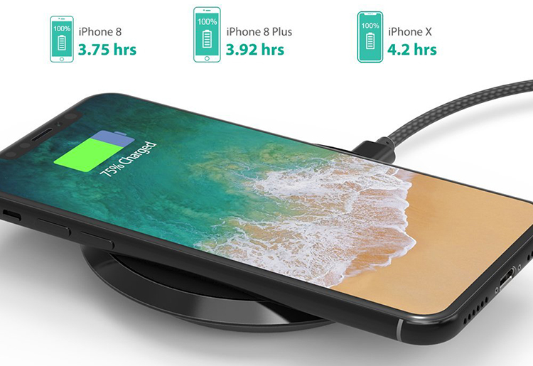 Đế Sạc Không Dây Ravpower 10W Chuẩn Qi PC063 - Hàng Chính Hãng - Đen