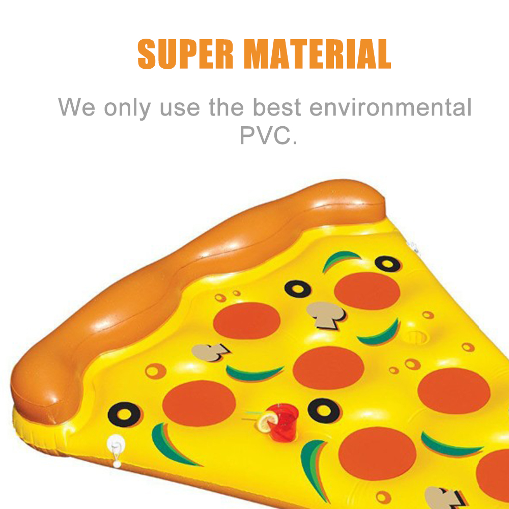 Phao bơi Pizza KHỔNG LỒ kích thước 180x130, thiết kế gấp gọn, họa tiết độc đáo, an toàn nhỏ gọn - DONGDONG