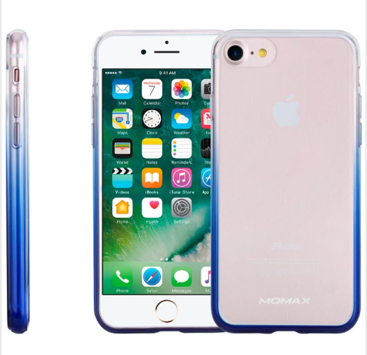 Vỏ Điện Thoại iPhone 7/8, Nhựa TPU - MOMAX - Viền Xanh