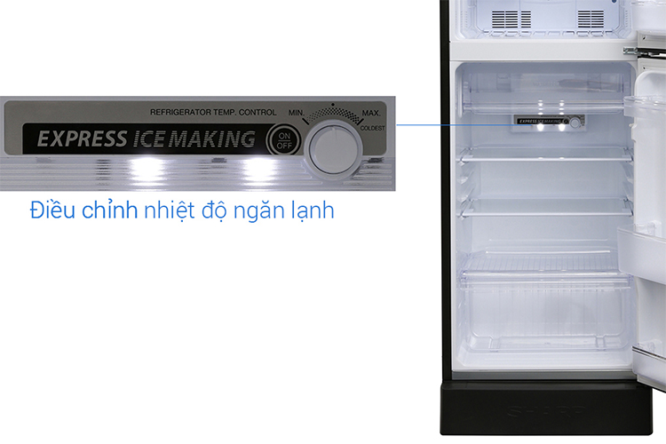 tủ lạnh sharp-điều chỉnh nhiệt độ ngăn lạnh