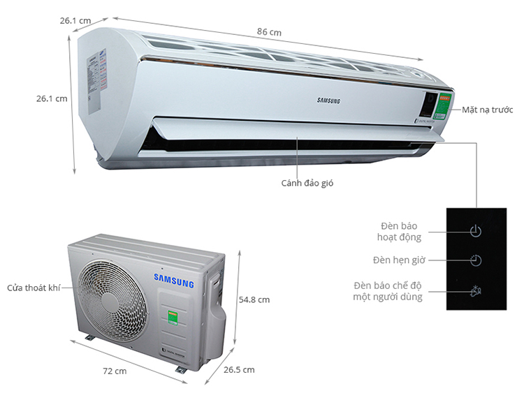 Máy Lạnh Samsung Inverter AR13MVFSBWKNSV (1.5HP)