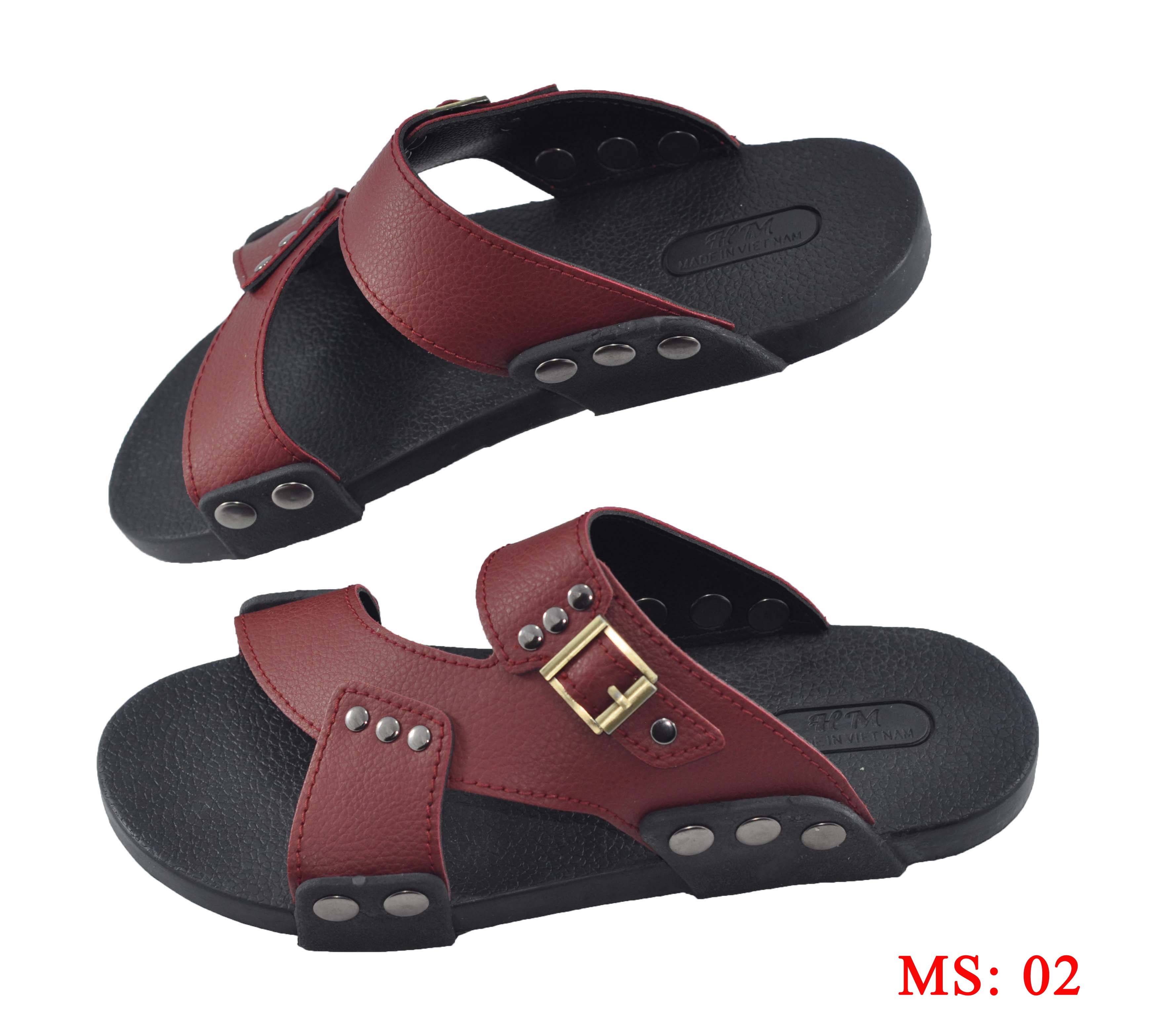 Dép nam da PU êm chân - TPU-23 (Đỏ)