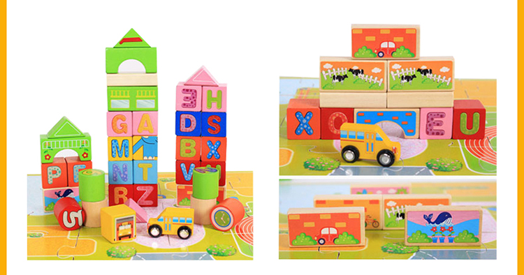 Bộ khối xếp hình gỗ Ming Ta