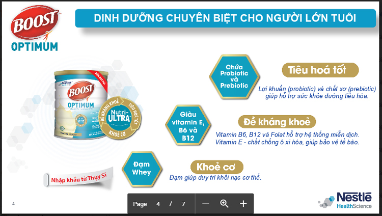 Sản Phẩm Dinh Dưỡng Nestle Boost Optimum (800g)