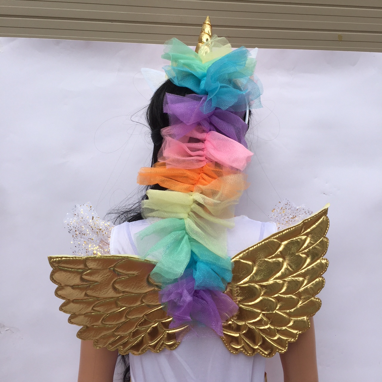 Bộ váy hóa trang Ngựa Pony cầu vồng có cánh cho dịp Trung thu, halloween