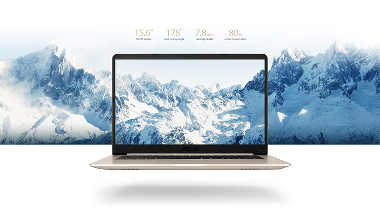 Laptop Asus Vivobook S15 S510UN-BQ182T Core i7-8550U/Win10 (15.6 inch) - Vàng - Hàng Chính Hãng