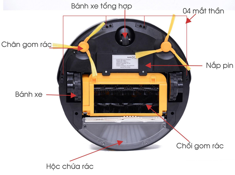 Robot Hút Bụi Lau Nhà Thông Minh Kachi KC-HB01